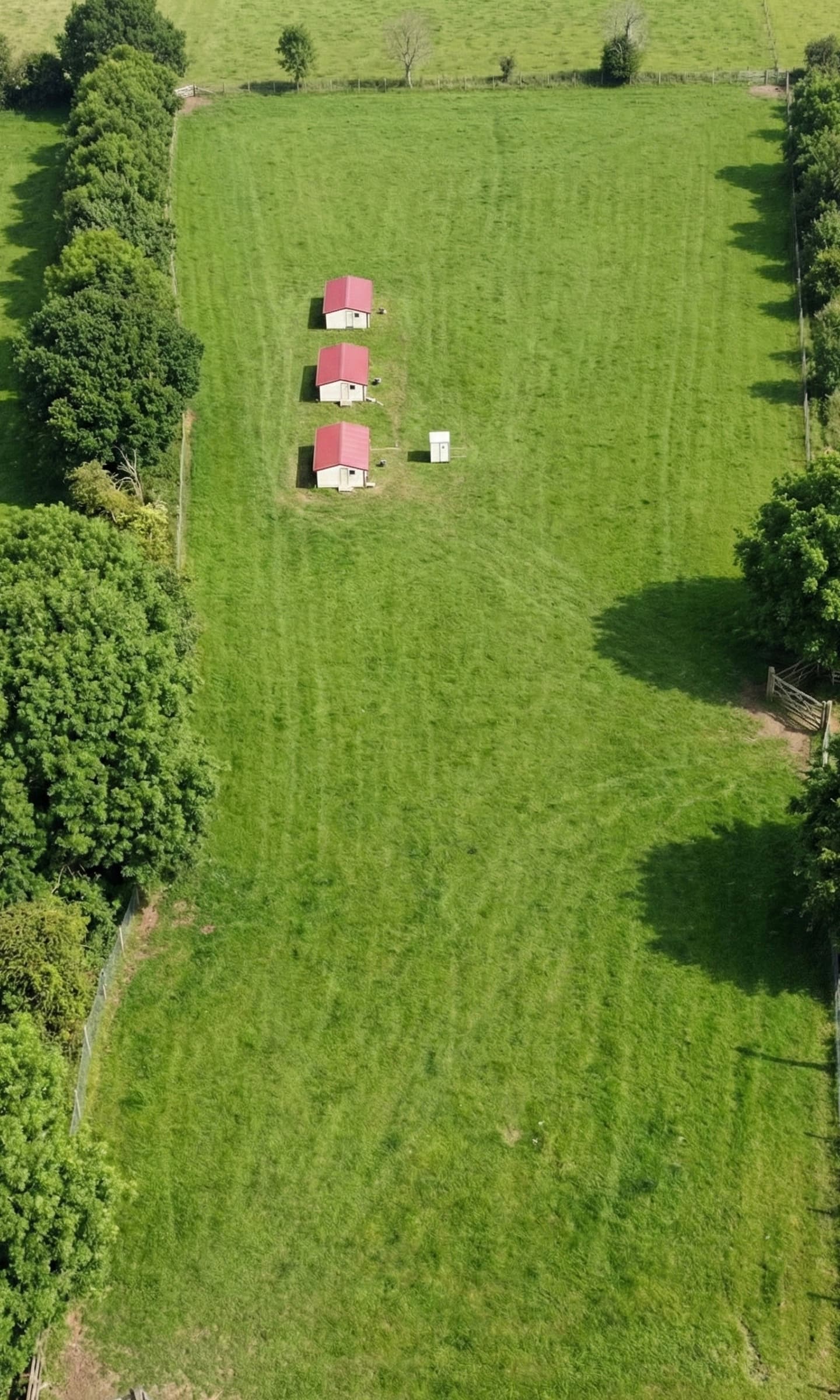 Vue aérienne de la ferme