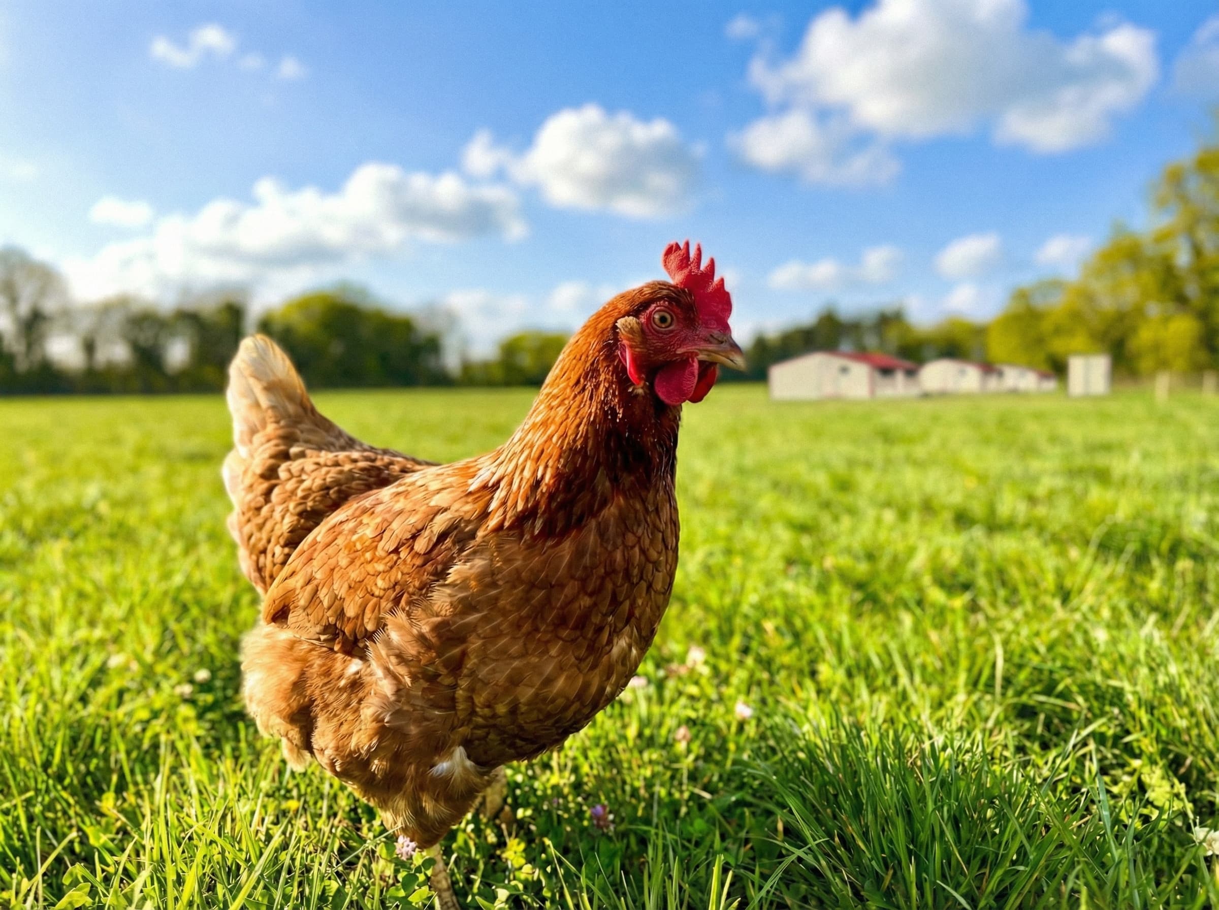 Portrait d'une poule pondeuse